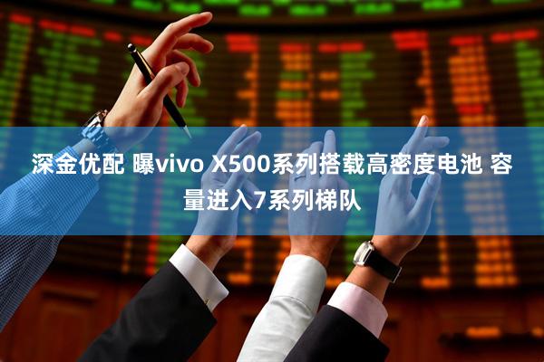深金优配 曝vivo X500系列搭载高密度电池 容量进入7系列梯队